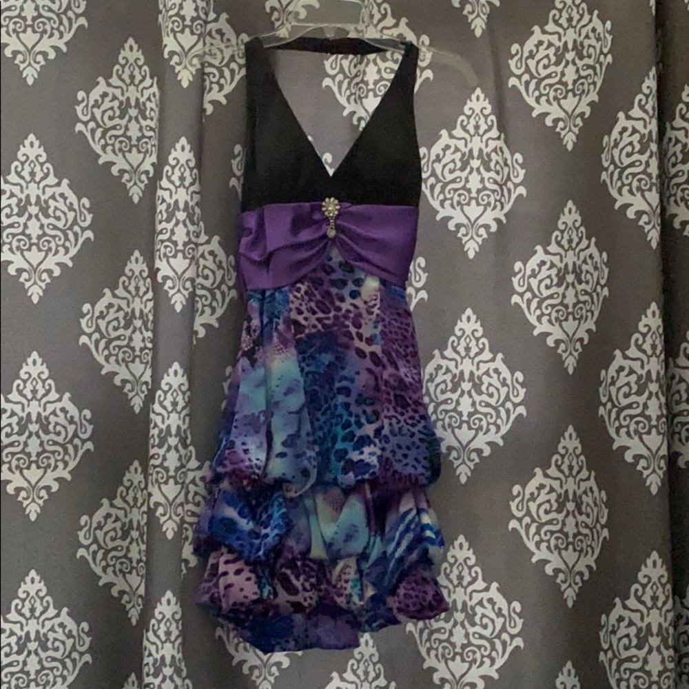 Cheetah Print and Snake Skin Accented Dress